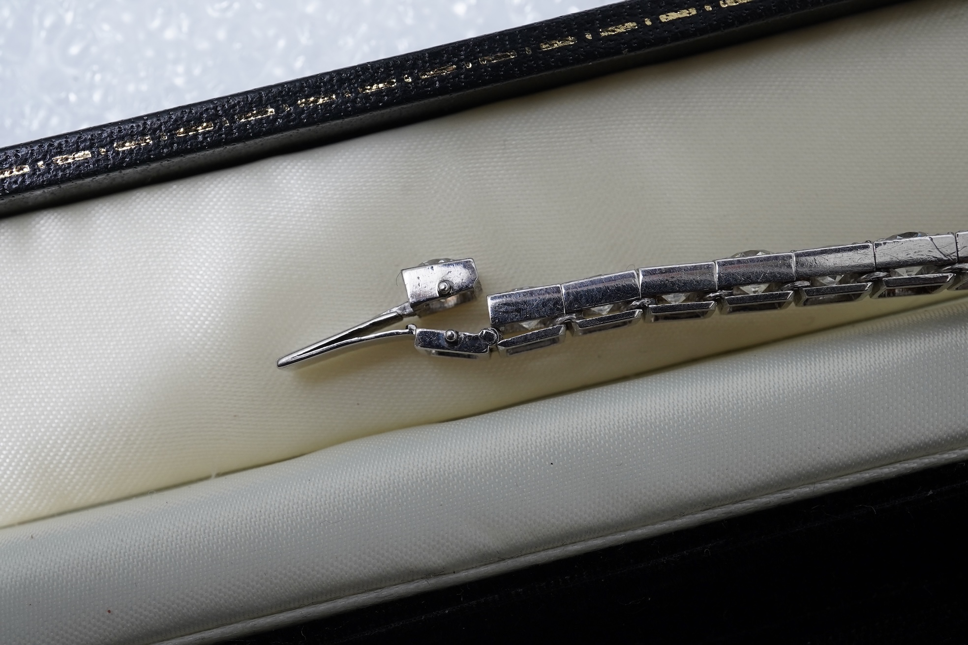 An Art Deco diamond tennis bracelet, circa 1930